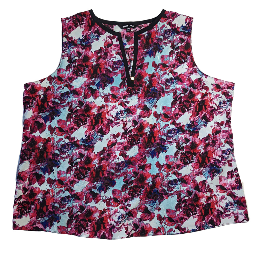 Ellen Tracy Sleeveless Printed Top Size XXL